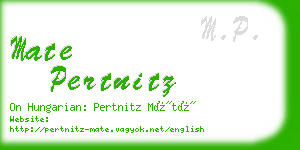 mate pertnitz business card